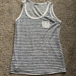 Angela Mara Tank Top with Sparkle Dots on Pocket and around Neck - Size XL